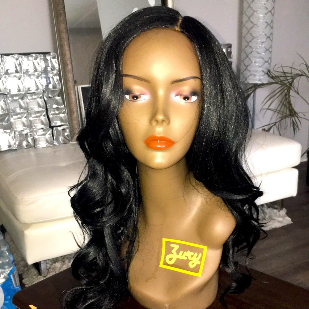 Gorgeous black curly lace front wig !